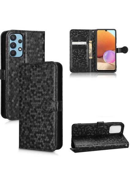 Samsung Galaxy A32 4g Deri Cüzdan Kapak Için Kılıf Geometrik Desen (Yurt Dışından)