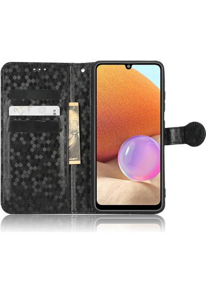 Samsung Galaxy A32 4g Deri Cüzdan Kapak Için Kılıf Geometrik Desen (Yurt Dışından) fırsatları