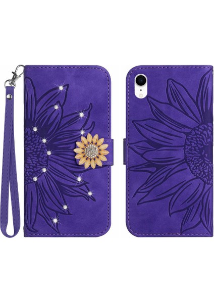 Iphone Xr Telefon Kılıfı Flip Cüzdan Kredi Kartı Kartı Tutucu Tpu Pu (Yurt Dışından)