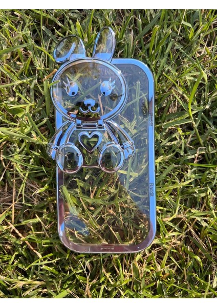 Iphone 14 Stantlı Rabbit Silikon Telefon Kılıfı