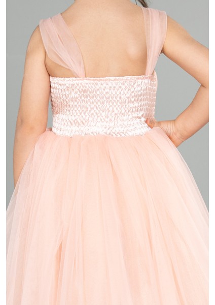 Askılı Beli Pullu Uzun Kız Çocuk Abiye ABU3031 fırsatları