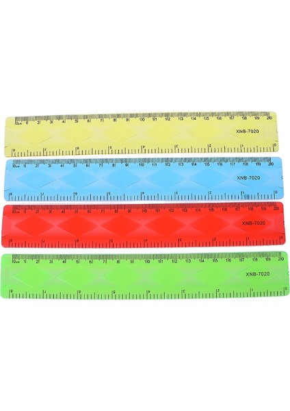 1 Adet Esnek 20 cm Renkli Kırtasiye Cetvel Okul Malzemesi (Yurt Dışından)