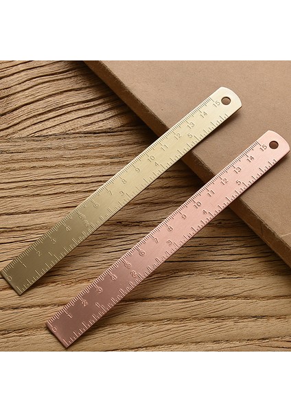 15CM Pirinç Tarzı 15CM 18CM 20CM Pirinç Düz Cetvel Metal Boyama Araçları Şanseri Geometrik Metal Çizim Kiti Ayraç Kırtasiye (Yurt Dışından)