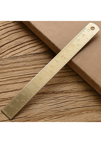 15CM Pirinç Tarzı 15CM 18CM 20CM Pirinç Düz Cetvel Metal Boyama Araçları Şanseri Geometrik Metal Çizim Kiti Ayraç Kırtasiye (Yurt Dışından)