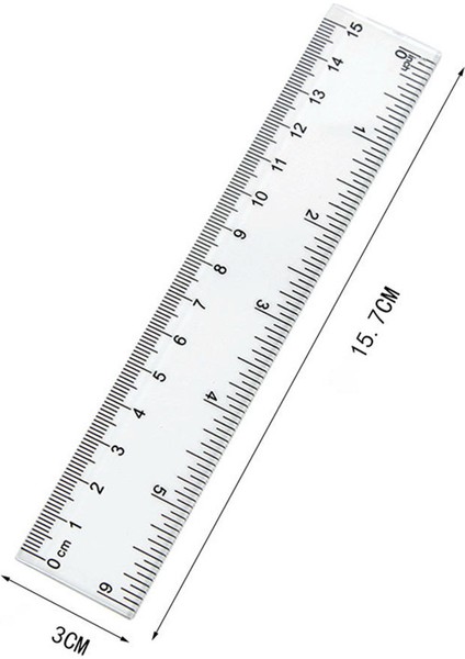 Trans 15CM Stili 2022 Yeni Plastik Ince Örgü Iğne Ölçeği Inç cm Cetvel Daire Geometrik Şablon Cetvel Stencil Ölçüm Öğrenci Cetveli (Yurt Dışından)