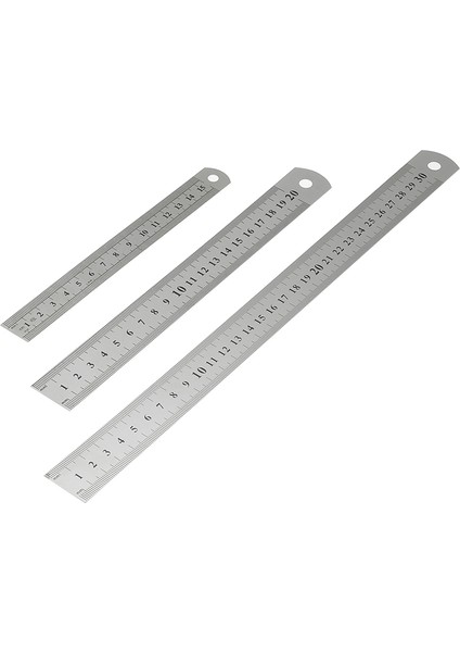 20CM Tarzı Çift Taraflı Düz Cetvel cm ve C Ölçek Paslanmaz Çelik Düz Cetvel Ölçüm Aracı (Yurt Dışından)