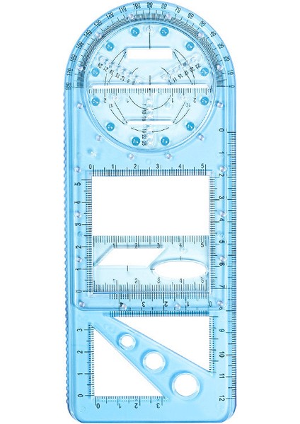 Lavanta Tarzı Okul Ofis Malzemeleri Için Çok Fonksiyonlu Geometrik Cetvel Geometrik Çizim Şablonu Ölçüm Aracı AUG889 (Yurt Dışından)