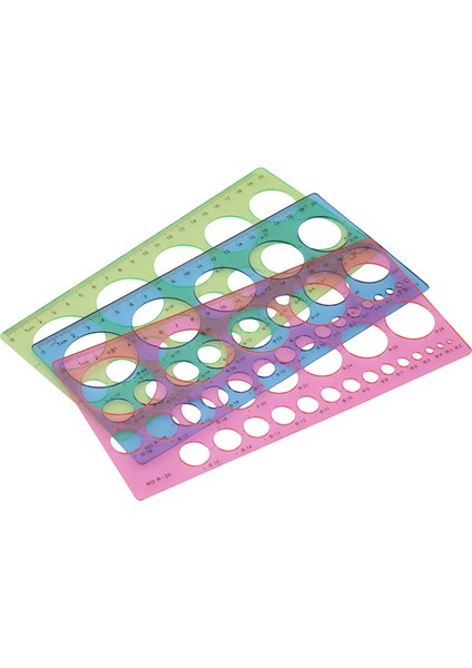 Mavi Stil Yeşil Plastik Öğrenci Dikdörtgen Şekilli Büyük Daire Şablon Cetvel - 20CM Uzunluk 10.5cm Genişlik (Yurt Dışından) fiyatları