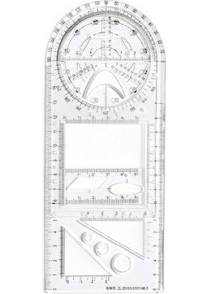 Bir Stil Çok Fonksiyonlu Geometrik Şablon Cetvel Çizim Cetvel Ölçme Aracı Okul Ofis Malzemeleri (Yurt Dışından) indirimleri