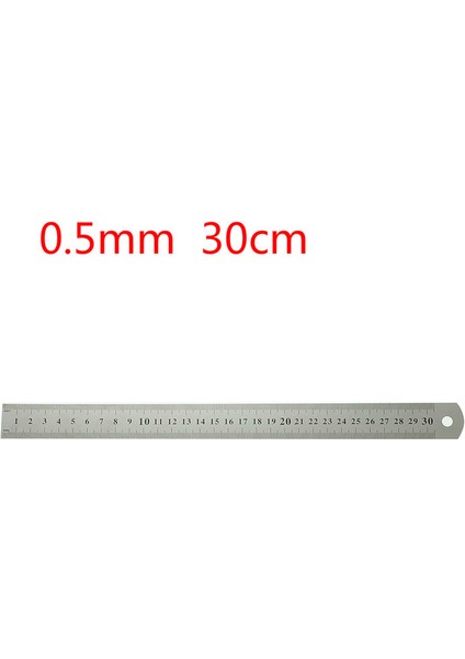 30CM Tarzı Çift Yüz Ölçek Paslanmaz Çelik Düz Cetvel Ölçme Aracı Okul Ofis Malzemeleri (Yurt Dışından)
