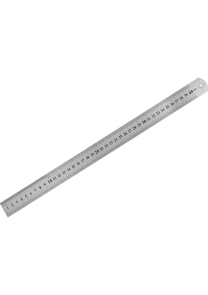 400MM Tarzı Dikiş Ayak Dikiş Paslanmaz Çelik Metal Düz Cetvel Hassas Çift Taraflı Ölçüm Aracı Cetvel (Yurt Dışından)