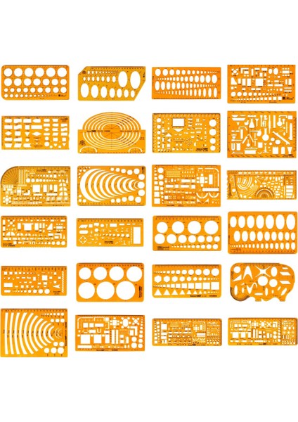 NO.4356 Tarzı Dairesel Oval Cetvel Dayanıklı K Reçine Çizim Tasarım Mobilya Mimar Şablonu Çizim Cetveli Şablon Ölçme Cetveli (Yurt Dışından) fiyatları
