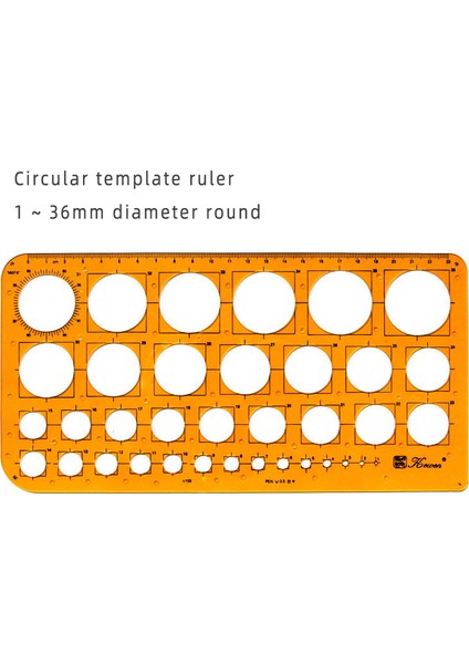 NO.4356 Tarzı Dairesel Oval Cetvel Dayanıklı K Reçine Çizim Tasarım Mobilya Mimar Şablonu Çizim Cetveli Şablon Ölçme Cetveli (Yurt Dışından) fırsatları