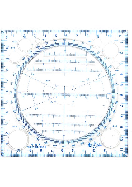 1 Adet Mavi Stil Yaratıcı Çok Fonksiyonlu Çizim Cetveli Matematik Geometri Şablonu Öğrenci Defteri Tasarım Çizim Cetveli - Türkçe E-Ticaret Başlığı (Yurt Dışından)