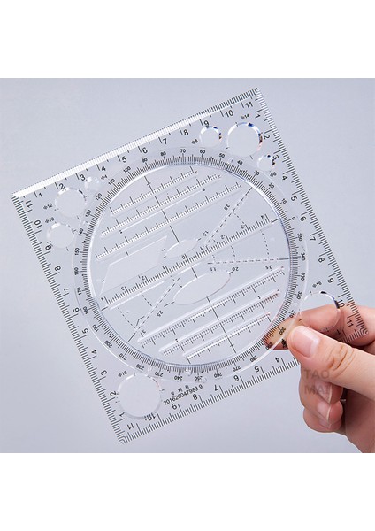 1 Adet Mavi Stil Yaratıcı Çok Fonksiyonlu Çizim Cetveli Matematik Geometri Şablonu Öğrenci Defteri Tasarım Çizim Cetveli - Türkçe E-Ticaret Başlığı (Yurt Dışından) fiyatları