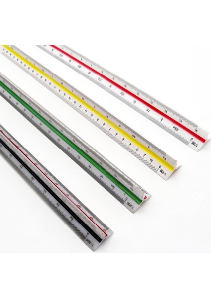 No.5 Tarzı 30 cm Alüminyum Mimarlık Ölçeği Üçgen Ölçek Cetvel Mavi Baskı Üçgen Cetvel Çizim Cetveli Mimarlık Cetveli (Yurt Dışından) fırsatları
