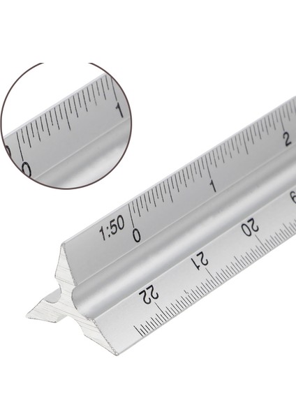 2020 Yeni 30CM Alüminyum Metal Üçgen Ölçek Mimar Mühendis Teknik Cetvel (Yurt Dışından)