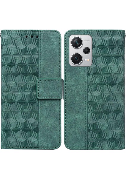 Xiaomi Redmi Not 12 Pro Artı Premium Pu Deri Geometrik Cüzdan (Yurt Dışından)
