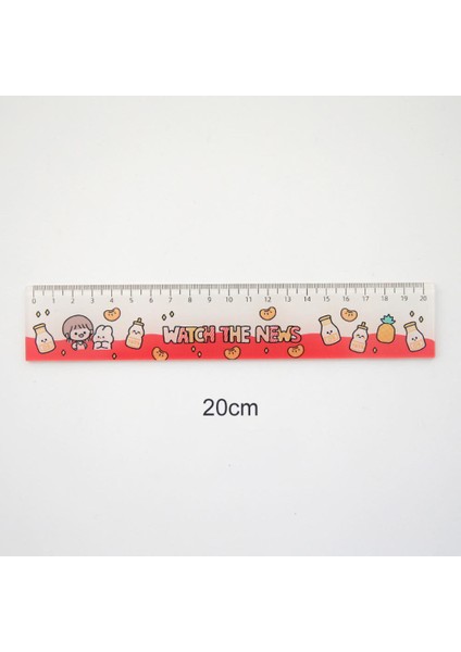 20CM Tarzı 2022 Yeni Plastik Ince Örgü Iğne Ölçeği Inç cm Cetvel Daire Geometrik Şablon Cetvel Stencil Ölçüm Öğrenci Cetveli (Yurt Dışından)