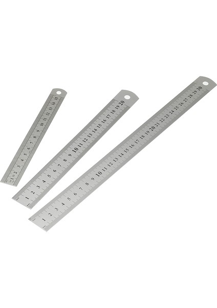 50CM Tarzı Çift Yüz Ölçek Paslanmaz Çelik Düz Cetvel Ölçme Aracı Okul Ofis Malzemeleri (Yurt Dışından)