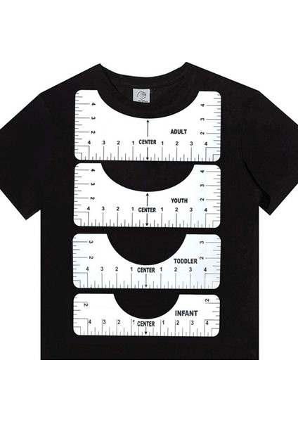 Stili Temizle T-Shirt Hizalama Kılavuzu Cetveli T-Shirt Hizalama Aracı Merkez Tasarım Yapımı Için Yetişkin Genç Çocuk Bebek (Yurt Dışından) fırsatları
