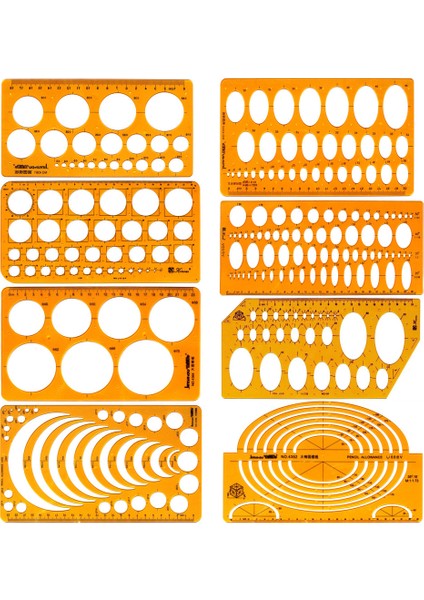 NO.4352 Tarzı Dairesel Oval Cetvel Dayanıklı K Reçine Çizim Tasarım Mobilya Mimar Şablonu Çizim Cetveli Şablon Ölçme Cetveli (Yurt Dışından) modelleri