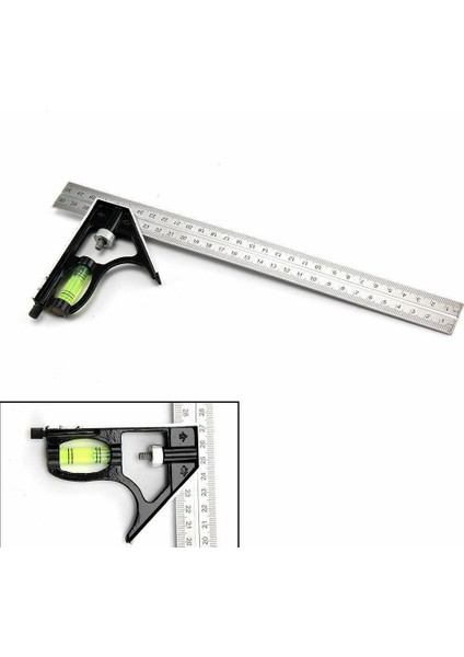 Gösterilen Stil Gibi Kare Açılı Cetvel Ölçüm Araçları Seti 12 Paslanmaz Çelik Alüminyum Dayanıklı Ayarlanabilir Kombine Su Terazisi - E Ticaret Başlığı (Yurt Dışından)