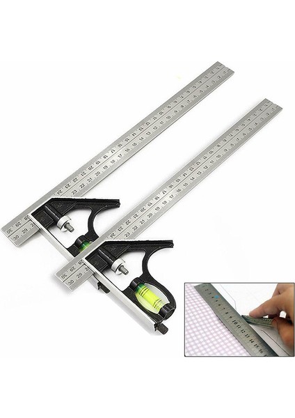 Gösterilen Stil Gibi Kare Açılı Cetvel Ölçüm Araçları Seti 12 Paslanmaz Çelik Alüminyum Dayanıklı Ayarlanabilir Kombine Su Terazisi - E Ticaret Başlığı (Yurt Dışından) indirimleri