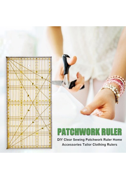 H Tarzı Akrilik Patchwork Cetvel Çift Renk Terzi Kumaşa 30 * 15 cm Kesme Örtücülük Kendin Yap Dikiş Ölçüm Araçları Çizim Cetveli (Yurt Dışından) modelleri