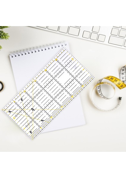 H Tarzı Akrilik Patchwork Cetvel Çift Renk Terzi Kumaşa 30 * 15 cm Kesme Örtücülük Kendin Yap Dikiş Ölçüm Araçları Çizim Cetveli (Yurt Dışından) fırsatları