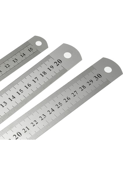 50CM Tarzı Çift Yüz Ölçek Paslanmaz Çelik Düz Cetvel Ölçme Aracı Okul Ofis Malzemeleri (Yurt Dışından)