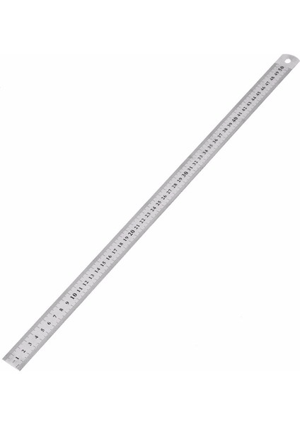 50CM Tarzı Çift Yüz Ölçek Paslanmaz Çelik Düz Cetvel Ölçme Aracı Okul Ofis Malzemeleri (Yurt Dışından)