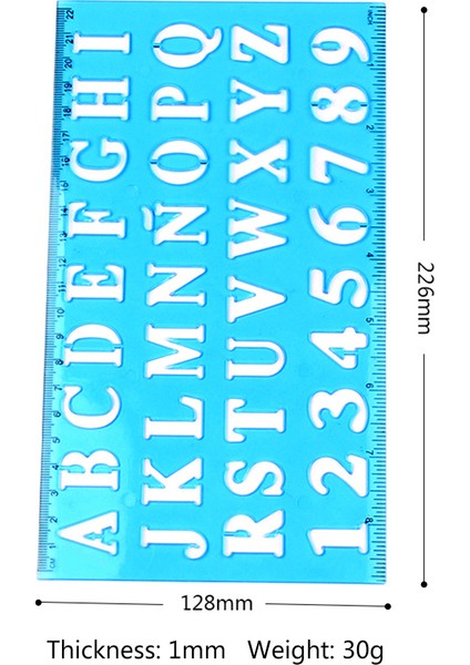 Resim Stili Olarak Plastik Çizim Cetveli Alfabe ve Sayı Boş Şablon Stencil Öğrenme Aracı - Çocuklar ve Öğrenciler Için Okul Ofis Malzemeleri (Yurt Dışından) modelleri