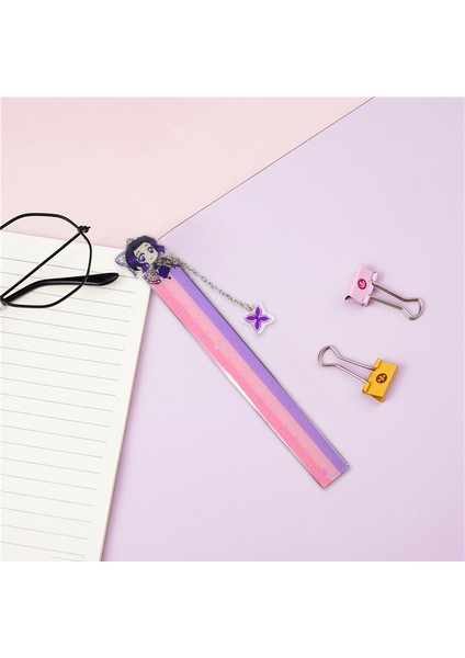 OSS21868DS13 Stili Anime Demon Slayer: Kimetsu No Yaiba Ölçü Çubuğu Kamado Tanjirou Kostüm Ölçek Öğrenciler Karikatür Ölçme Düz Cetvel Hediye (Yurt Dışından) indirimleri