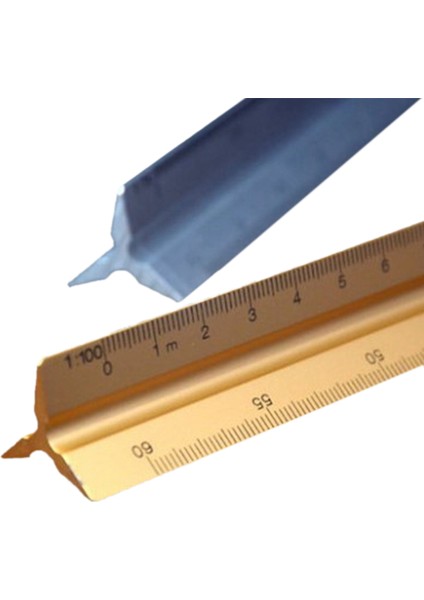 PLASTIK-1-500-BÜYÜK Stil Dezı Üçgen Ölçek Cetveli 1: Alaşım Metal Plastik Düz Cetvel 30CM Mimar Mühendis Hassas Çizim Ölçüm Aracı (Yurt Dışından) indirimleri