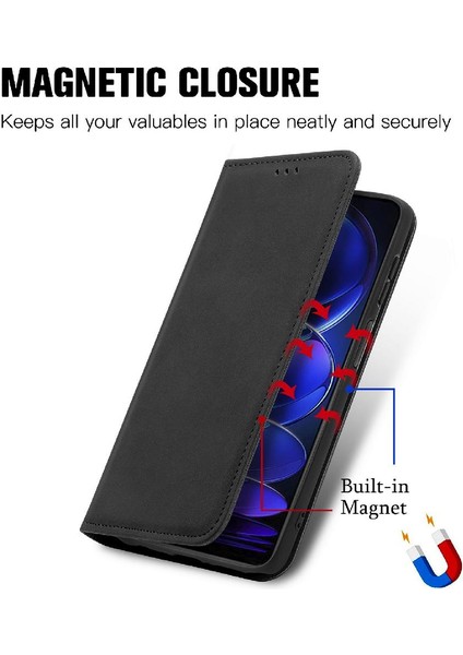 Redmi Not 12 5g Için Kılıf Cüzdan Kılıf Darbeye Kapak Çevirin (Yurt Dışından)