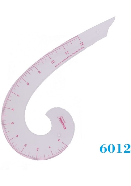 Model 6012 Stili 12 Inç Kavisli Cetvel Pantolon Koltuk Altı Cetvel Dikiş Terzi Cetvel Model 6012 (Yurt Dışından)