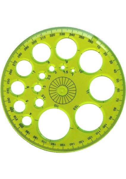 Sarı Stil 11.5cm Ayak Çapı 360 Derece Dairesel Mavi Kırmızı Yeşil Sarı Isteğe Bağlı Dört Renkli Yüksek Kaliteli Yama Ölçer (Yurt Dışından)