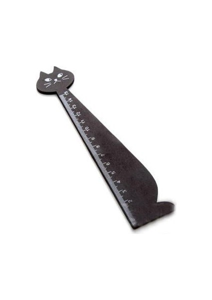 Siyah Stil 2 Adet Yeni Vintage Sevimli Şanslı Kedi Ahşap Cetvel Kitap Ayraç 15 cm Ahşap Düz Cetvel Öğrencilerin Kendi Yapım Araçları (Yurt Dışından)