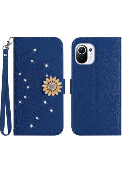Xiaomi 11 Telefon Kapak Için Kılıf Darbeye Tpu Kabuk Pu Deri Kapak Çevirin (Yurt Dışından)