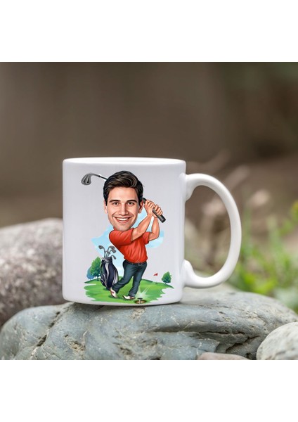 Kişiye Özel Bardak - Karikatür Bardak - Golfçü Bardağı