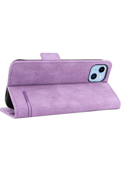 Kart Tutucu Kickstand Deri Folio Flip ile iphone 14 Plus Için Kılıf (Yurt Dışından)