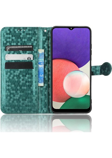 Samsung Galaxy A22 5g Için Kılıf Deri Cüzdan Kapak Geometrik Desen (Yurt Dışından) modelleri