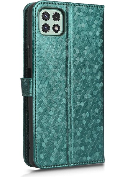 Samsung Galaxy A22 5g Için Kılıf Deri Cüzdan Kapak Geometrik Desen (Yurt Dışından) fırsatları