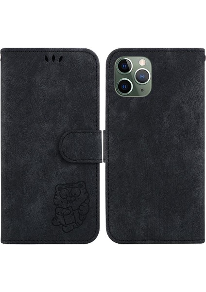 Iphone 11 Için Kılıf Pro Max Kart Cep Tutucu Kapak Cüzdan Kılıf Kabartmalı (Yurt Dışından)