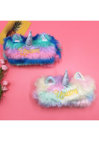 Açık Gri Tarzı Kalem Kutuları Unicorn Set Peluş Estuche Kawaii Makyaj Çantaları Yumuşak Kalemlik Okul Çantası Kız Kırtasiye Düzenleyici Yüksek Kapasiteli (Yurt Dışından) fiyatları