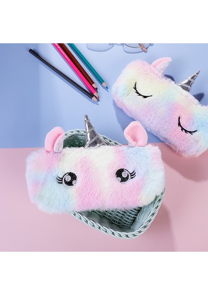 C Stili Kızlar ve Erkekler Için Büyük Kapasiteli Unicorn Peluş Kalem Kutusu Şirin Koreli Kalemlik Kalem Çantası Kutu Kawaool Kırtasiye (Yurt Dışından) indirimleri