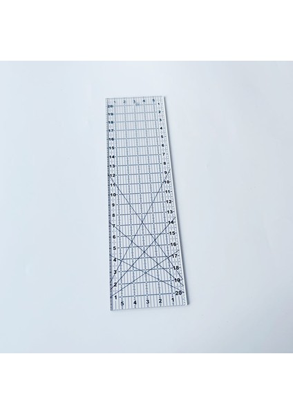 6 21CM Tarzı Yaratıcı Sepet Desen Şablonu Çok Fonksiyonlu Akrilik El Yapımı Dikiş Cetveli Pratik Dıy Yorgan Yapım Araçları Dikiş Cetveli SP99 (Yurt Dışından)