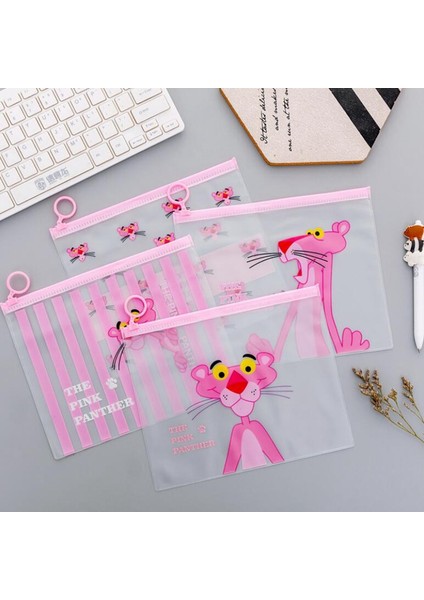 No.6 Tarzı Sevimli Leopar Unicorn Şeffaf Kalem Kutusu Kozmetik Çantası Okul Ofis Malzemeleri Doküman Çantası Dosya Klasörü Kırtasiye Düzenleyici (Yurt Dışından)