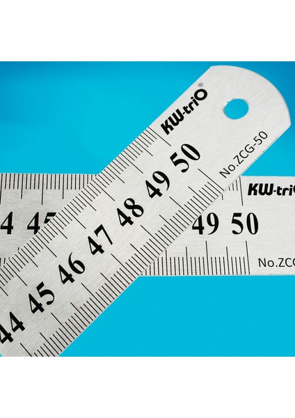 50CM Tarzı 1 Adet Metal Cetvel Dikiş cm Okul Paslanmaz Çelik Düz Cetvel Çift Taraflı Çizim Cetveli Ofis Okul Malzemeleri (Yurt Dışından)